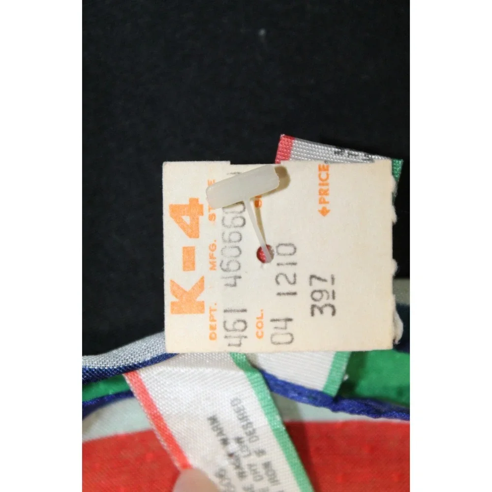 Vintage Sailboat Scarf Set 2 Nautical Red Green Blue Italy 11x53 Rectangle Scarf